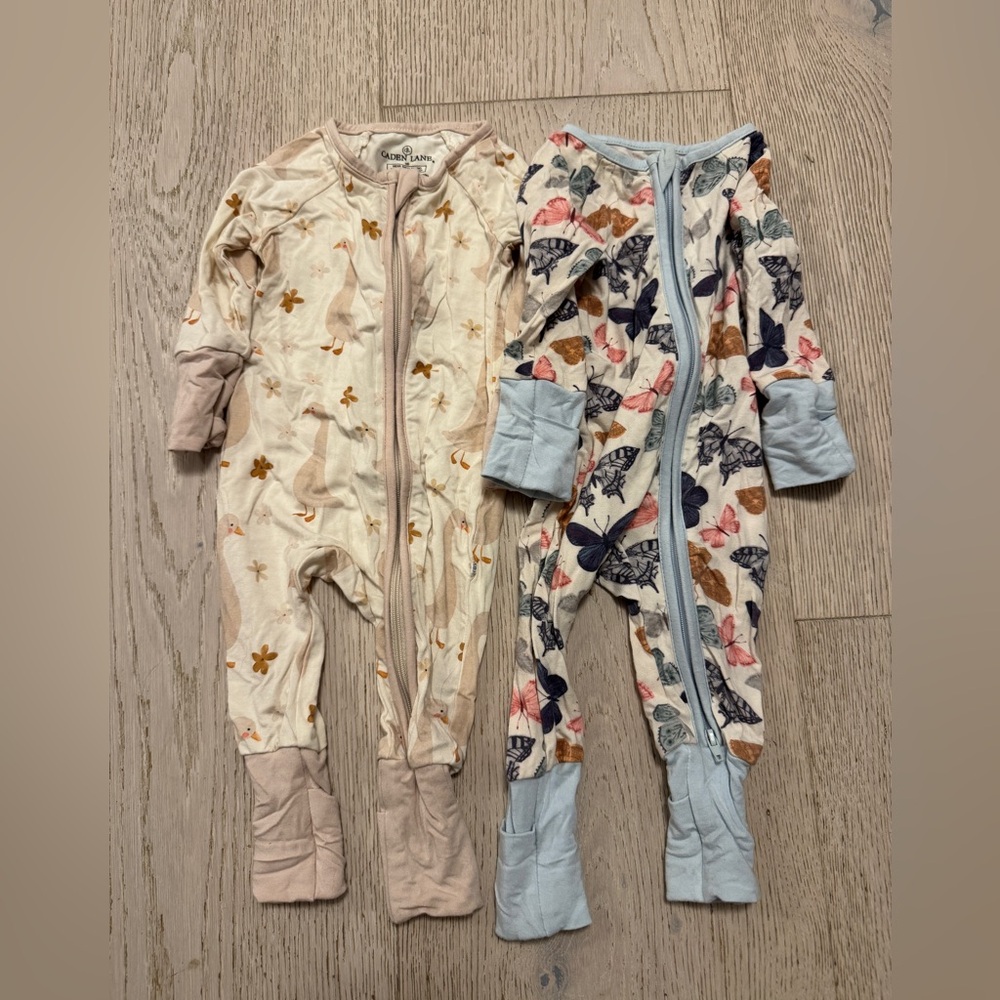14 Bamboo baby girl One Pieces - Floral and Animal Prints size range NB- 9 month